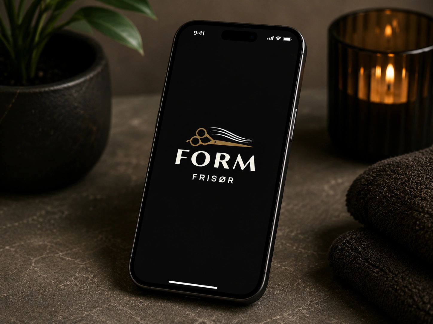 Form Frisør nettsidekonsept mockup